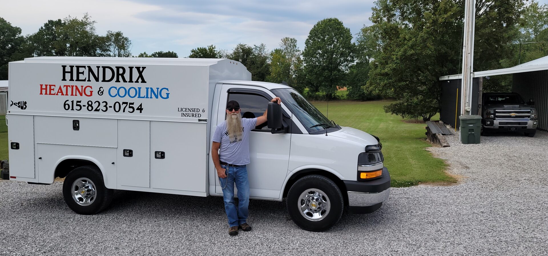 Kevin standing in front of truck