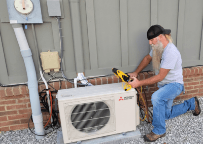 kevin working on air conditioner